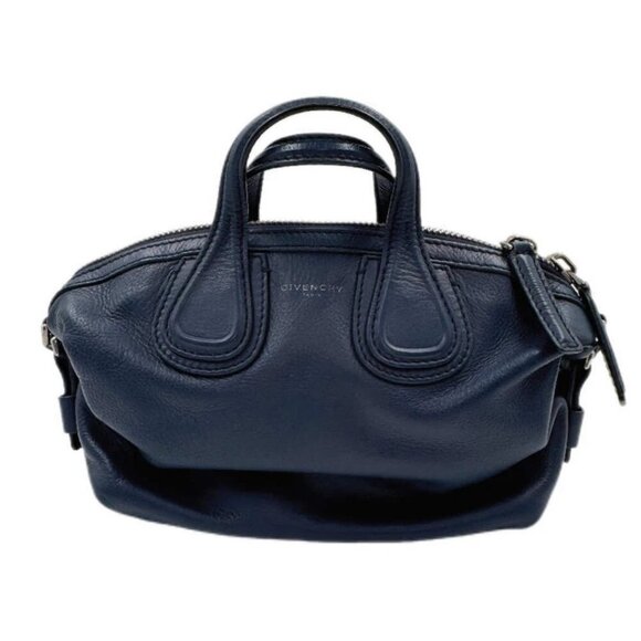 GIVENCHY Pebbled Calfskin Small Nightingale Navy - Picture 1 of 7